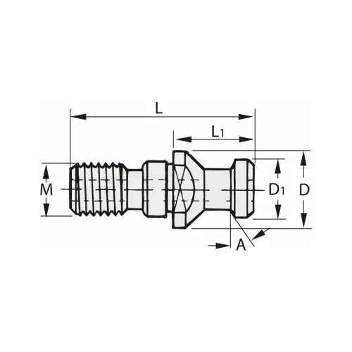 Garant Kúpvonócsap, 18CrNiMo7 tömített, Form B 40