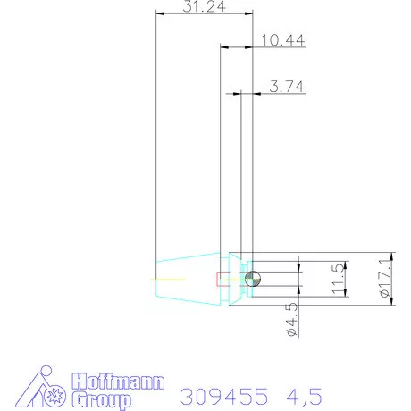Holex ER szorítópatron menetfúrókhoz 4,5 mm