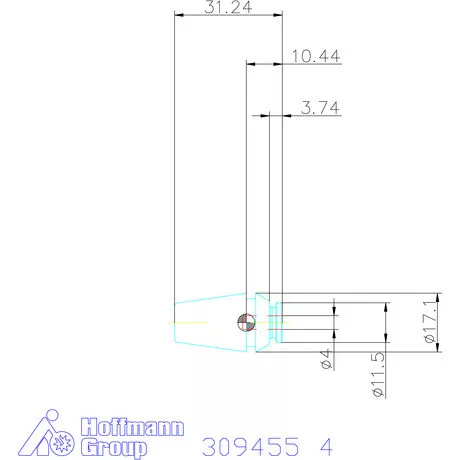 Holex ER szorítópatron menetfúrókhoz 4 mm
