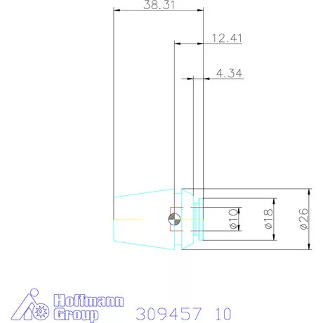 Holex ER szorítópatron menetfúrókhoz 10 mm