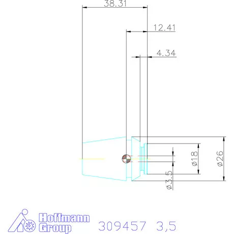Holex ER szorítópatron menetfúrókhoz 3,5 mm