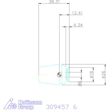 Holex ER szorítópatron menetfúrókhoz 6 mm