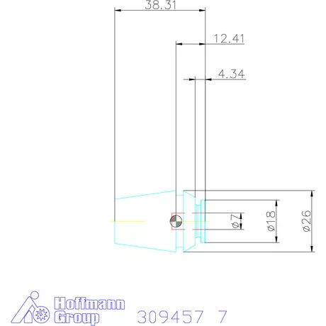 Holex ER szorítópatron menetfúrókhoz 7 mm