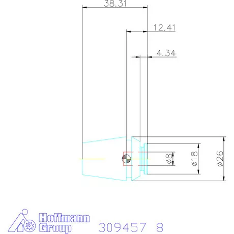 Holex ER szorítópatron menetfúrókhoz 8 mm