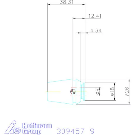 Holex ER szorítópatron menetfúrókhoz 9 mm