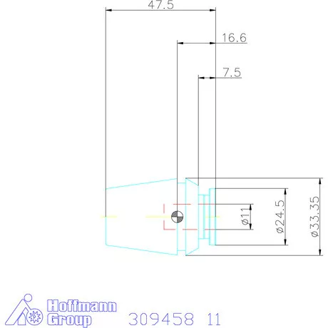 Holex ER szorítópatron menetfúrókhoz 11 mm
