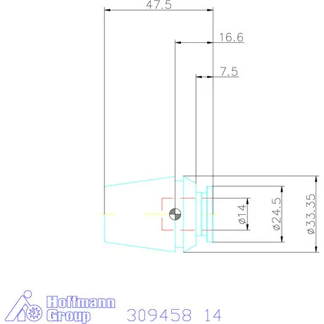 Holex ER szorítópatron menetfúrókhoz 14 mm