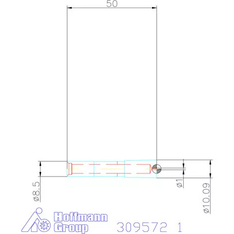 Albrecht Szorítópatron, extra karcsú Belső hűtés 1 mm