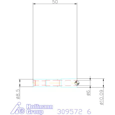 Albrecht Szorítópatron, extra karcsú Belső hűtés 6 mm