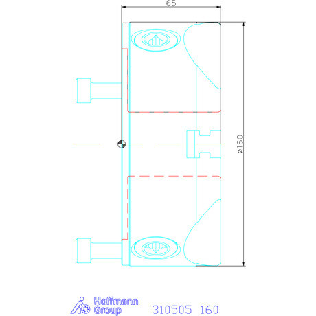 Röhm Hárompofás esztergatokmány acél hengeres központosító befogóval 160 mm