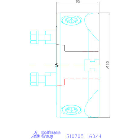 Röhm Hárompofás esztergatokmány,acél rövidkúpos felfogással 160/4 mm