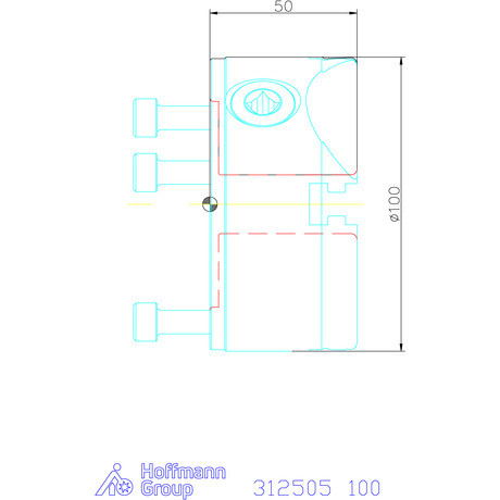 Röhm Négypofás esztergatokmány acél hengeres központosító befogóval 100 mm