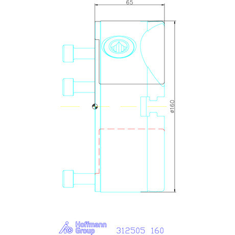 Röhm Négypofás esztergatokmány acél hengeres központosító befogóval 160 mm