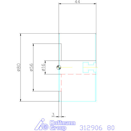 Holex Hárompofás esztergatokmány öntvény hengeres központosító befogóval 80 mm