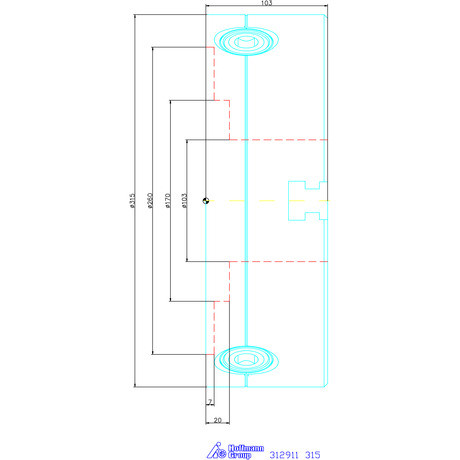 Holex Hárompofás esztergatokmány acél hengeres központosító befogóval 315 mm