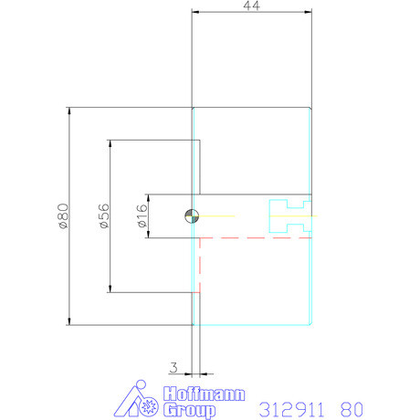 Holex Hárompofás esztergatokmány acél hengeres központosító befogóval 80 mm