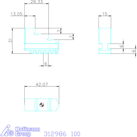 Holex Fúrópofa készlet, 3 darabos, edzett 100