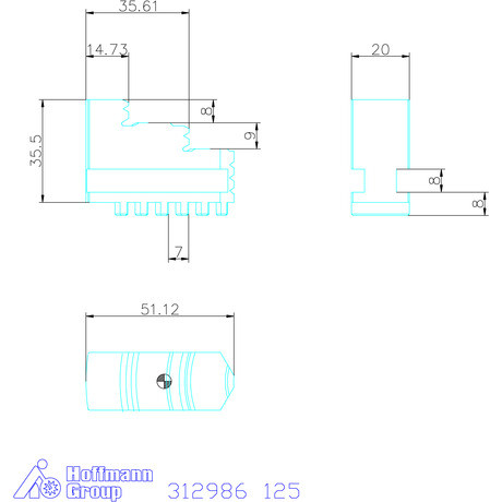 Holex Fúrópofa készlet, 3 darabos, edzett 125