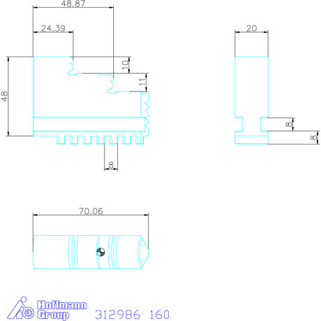 Holex Fúrópofa készlet, 3 darabos, edzett 160