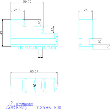 Holex Fúrópofa készlet, 3 darabos, edzett 200