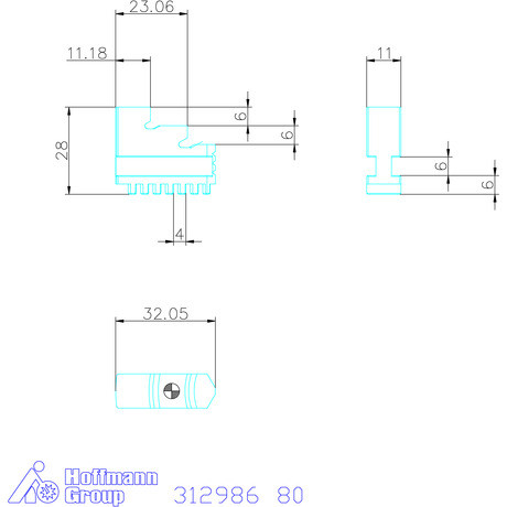 Holex Fúrópofa készlet, 3 darabos, edzett 80