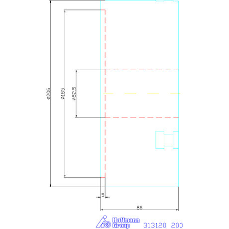 Röhm Ékrudas esztergatokmány alaptesttel és kemény felsőpofákkal 200