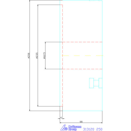 Röhm Ékrudas esztergatokmány alaptesttel és kemény felsőpofákkal 250