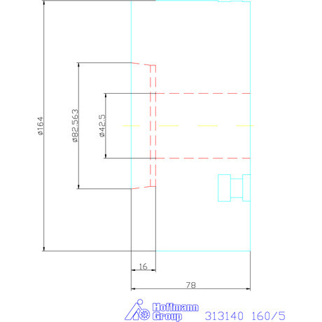 Ékrudas esztergatokmány alaptesttel és kemény felsőpofákkal 160/5