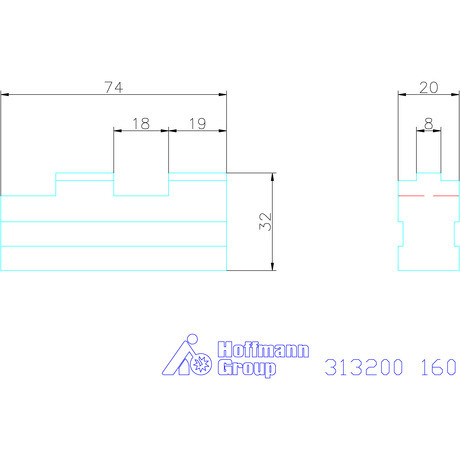 Röhm Alappofa készlet, 3 darabos ferde fogazás 160
