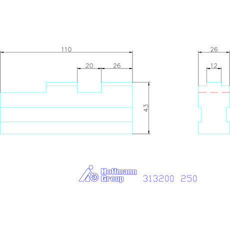 Röhm Alappofa készlet, 3 darabos ferde fogazás 250