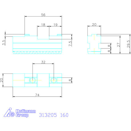 Schunk Alappofa készlet, 3 darabos ferde fogazás 160