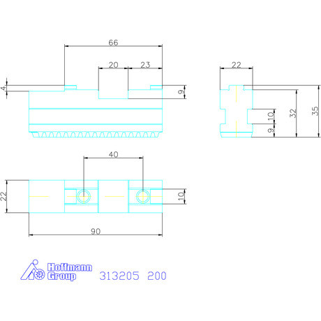 Schunk Alappofa készlet, 3 darabos ferde fogazás 200