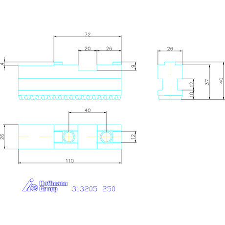 Schunk Alappofa készlet, 3 darabos ferde fogazás 250