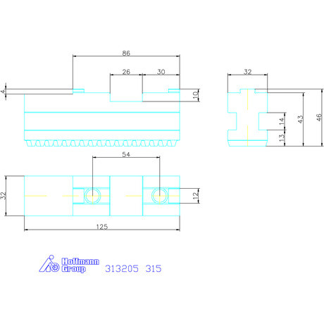 Schunk Alappofa készlet, 3 darabos ferde fogazás 315