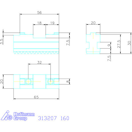 Schunk Alappofa készlet, 3 darabos egyenes fogazás 160