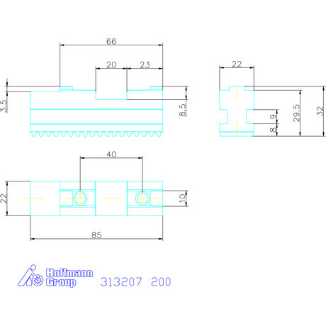 Schunk Alappofa készlet, 3 darabos egyenes fogazás 200
