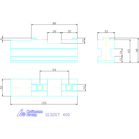 Schunk Alappofa készlet, 3 darabos egyenes fogazás 400