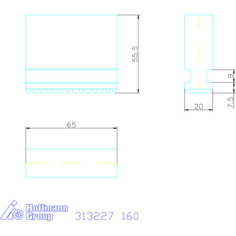 Schunk Tömör lágypofa készlet, 3 darabos egyenes fogazás 160