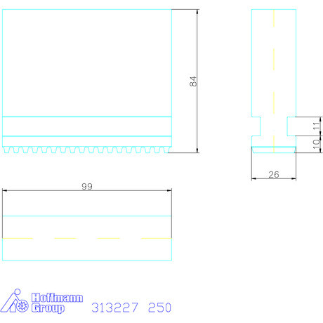 Schunk Tömör lágypofa készlet, 3 darabos egyenes fogazás 250