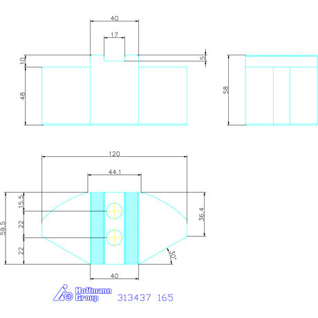 Schunk Szegmenspofa készlet, 3 darabos, Alumínium 165