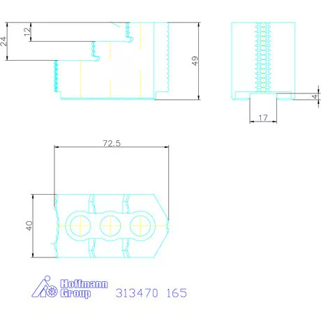 Schunk Lépcsős felsőpofa készlet, 3 darabos 165