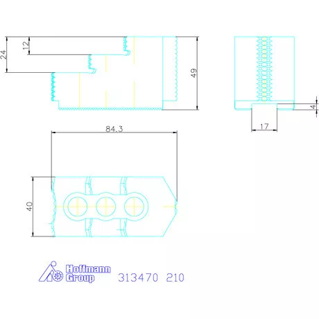 Schunk Lépcsős felsőpofa készlet, 3 darabos 210