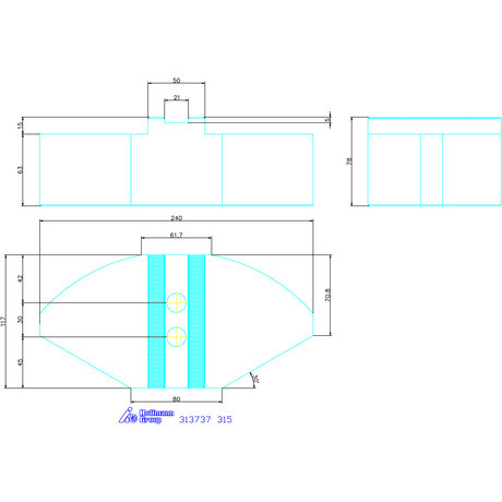 Schunk Szegmenspofa készlet, 3 darabos, Alumínium 315