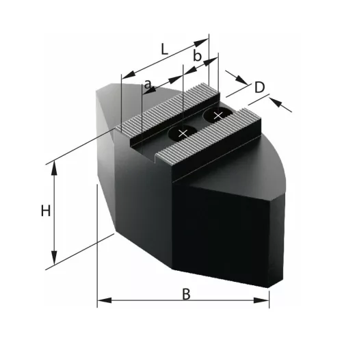 Schunk Szegmenspofa készlet, 3 darabos, Acél 165