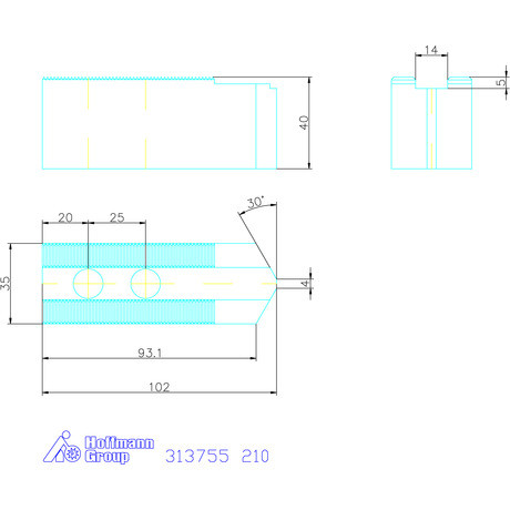 Schunk Felsőpofa készlet, 3 darabos 210