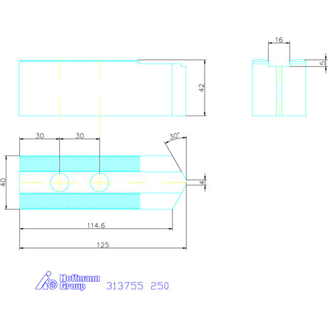 Schunk Felsőpofa készlet, 3 darabos 250