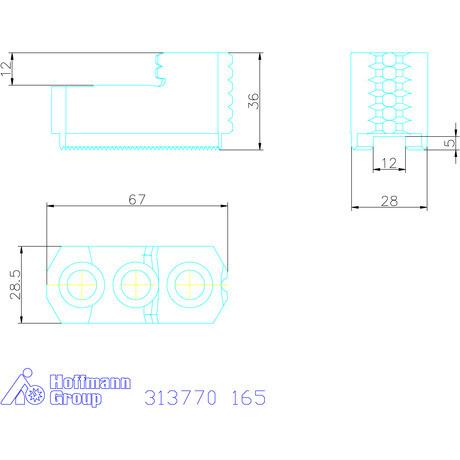 Schunk Lépcsős felsőpofa készlet, 3 darabos 165