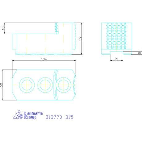 Schunk Lépcsős felsőpofa készlet, 3 darabos 315