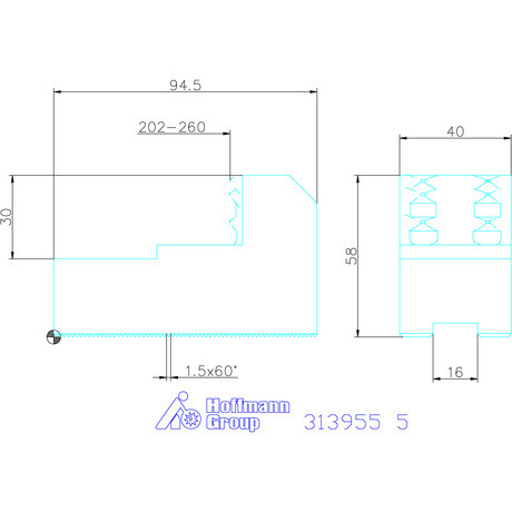 Schunk Karmos pofa készlet, 3 darabos, tokmányhoz 5