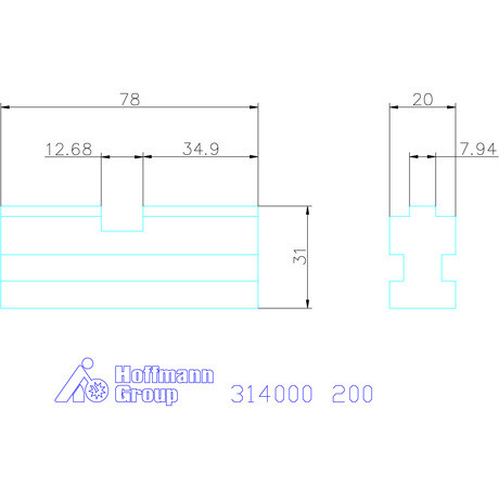 Röhm Alappofa készlet, 3 darabos, edzett 200 mm